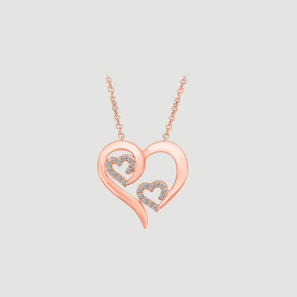 Triple Heart Pendant Necklace