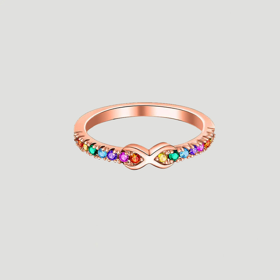 Rainbow Infinity Knot Ring