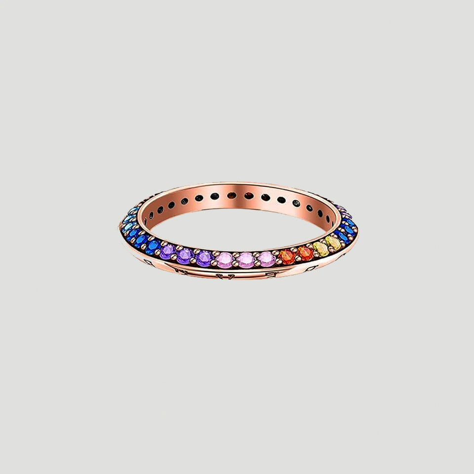 Cubic Zirconia Rainbow Ring