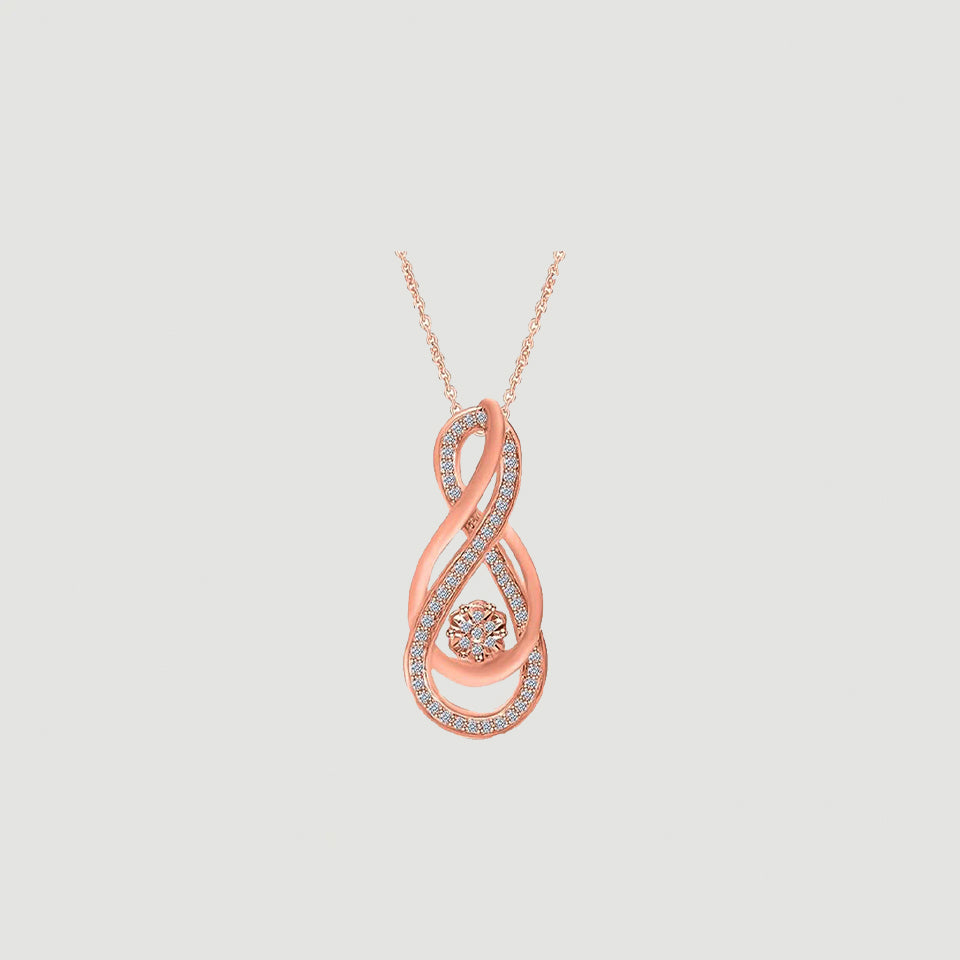 Intertwining Infinity Pendant Necklace