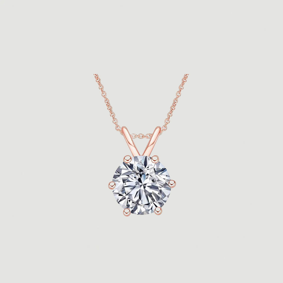 Prong Solitaire Pendant Necklace