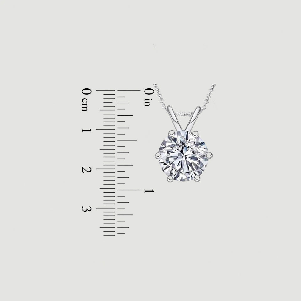 Prong Solitaire Pendant Necklace