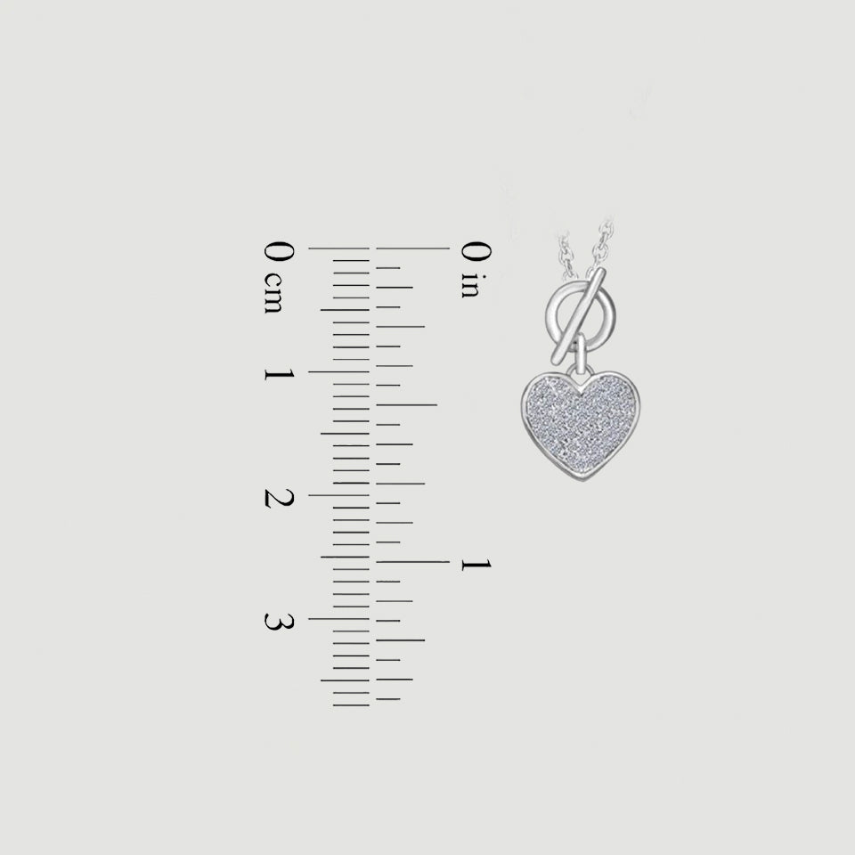 Toggle Love Heart Pendant Necklace