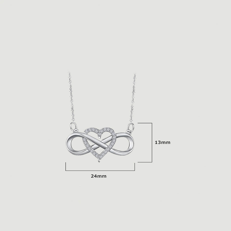 Eternal Heart Infinity Pendant Necklace