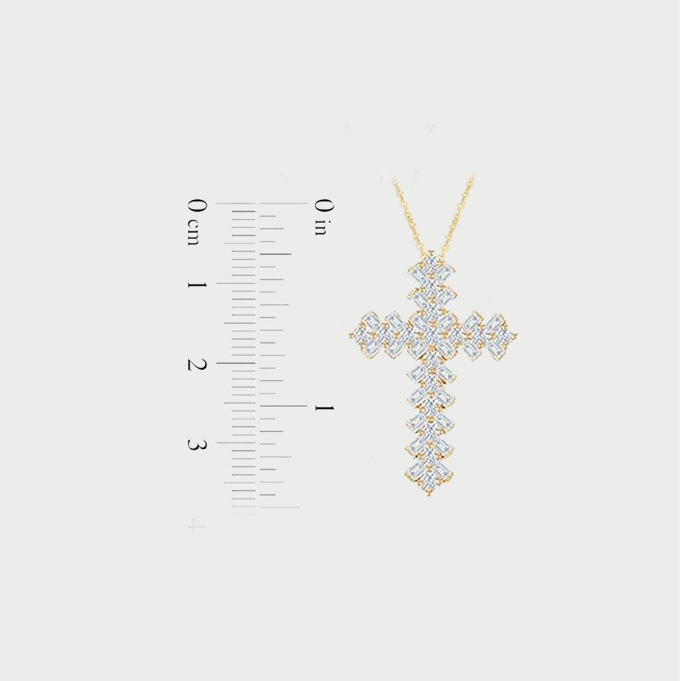 Chevron Cross Pendant Necklace