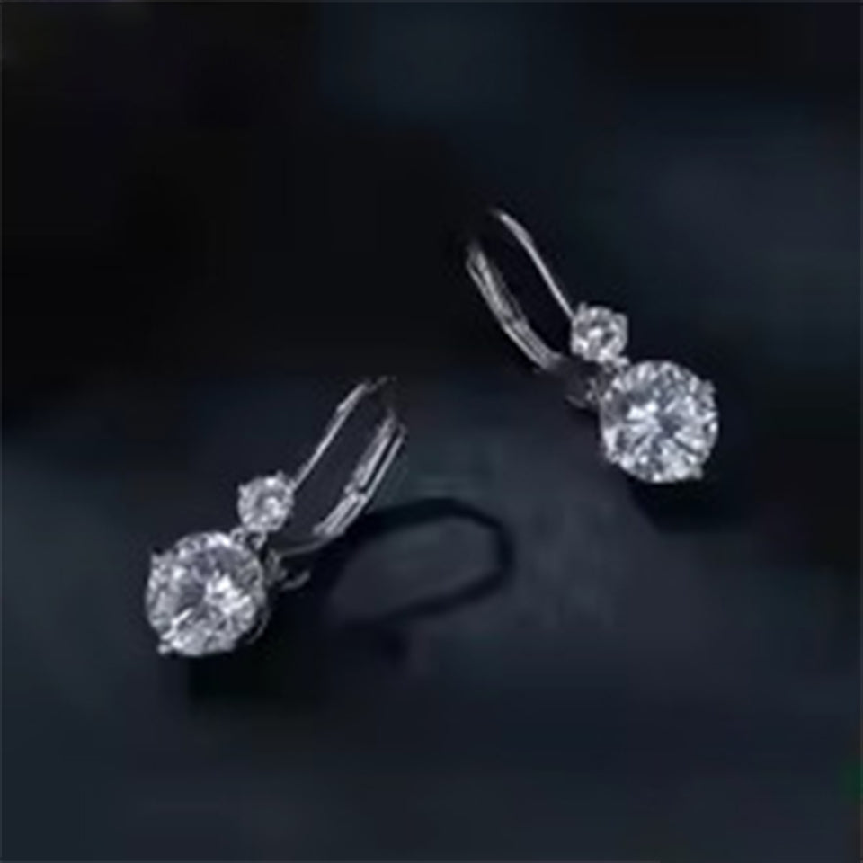 Moissanite Hypoallergenic Hoop Earring