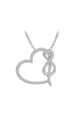 Love Heart Infinity Pendant Necklace