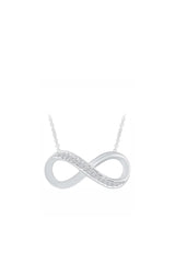 Pave set Infinity Pendant Necklace