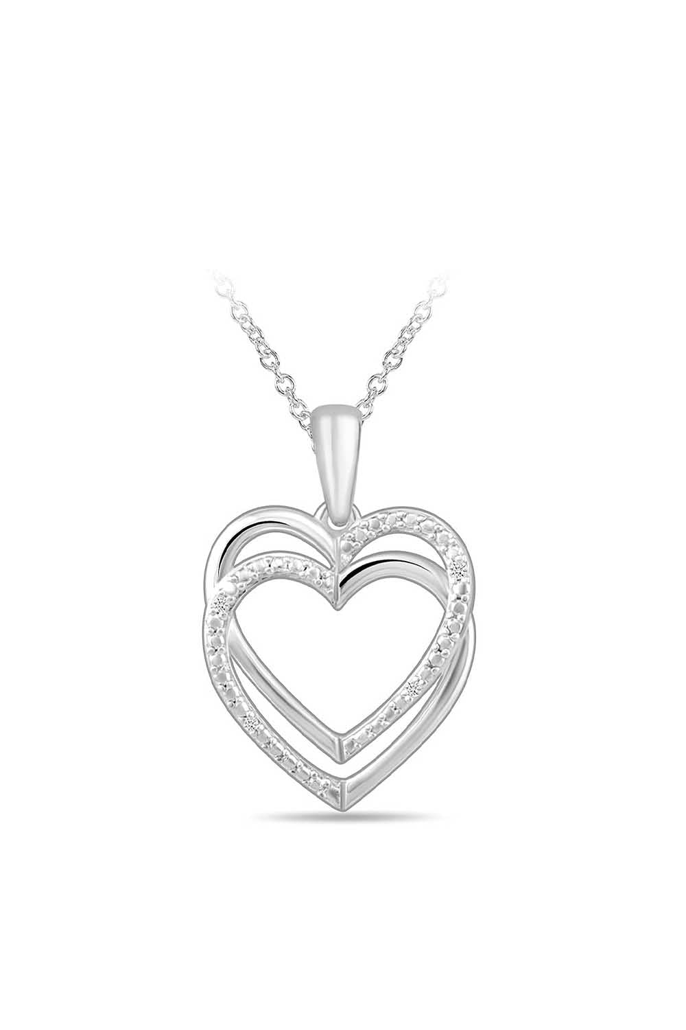 Trendor Love Double Heart Pendant Necklace