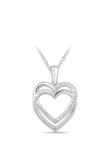 Trendor Love Double Heart Pendant Necklace