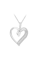 Round Looping Heart Pendant Necklace