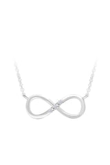 Three Stone Infinity Pendant Necklace