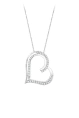 Moissanite Diamond Heart Pendant Necklace