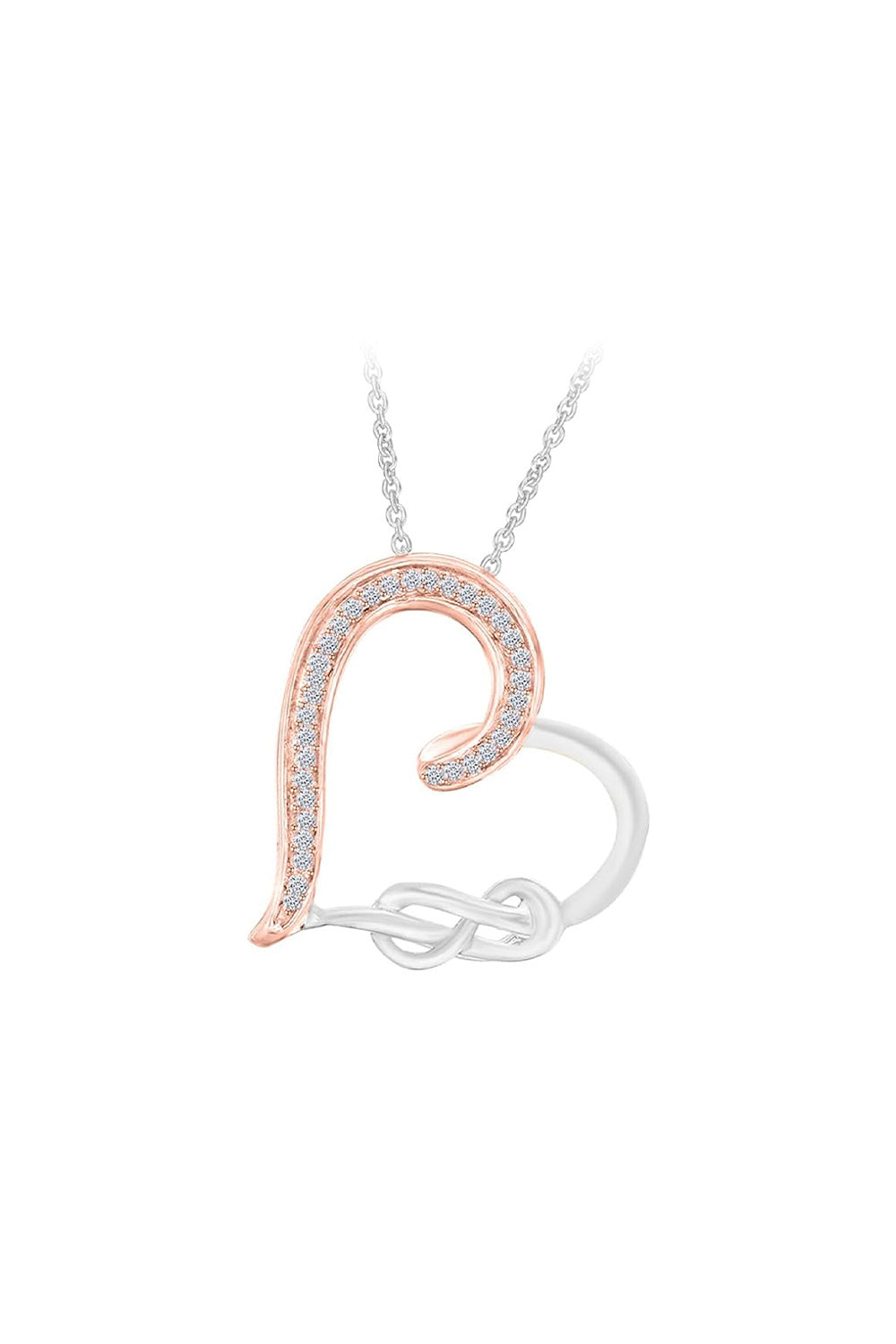 Infinity Knot Heart Pendant Necklace