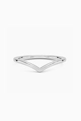 Curved V Shape Ring