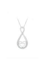 Infinity with Heart Pendant Necklace