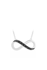 Black Infinity Pendant Necklace