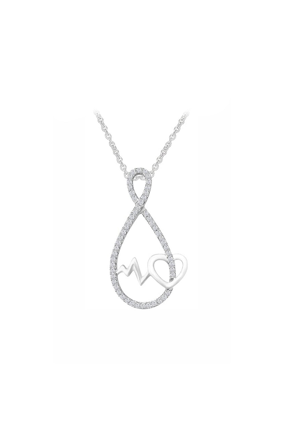 Heartbeat Infinity Pendant Necklace