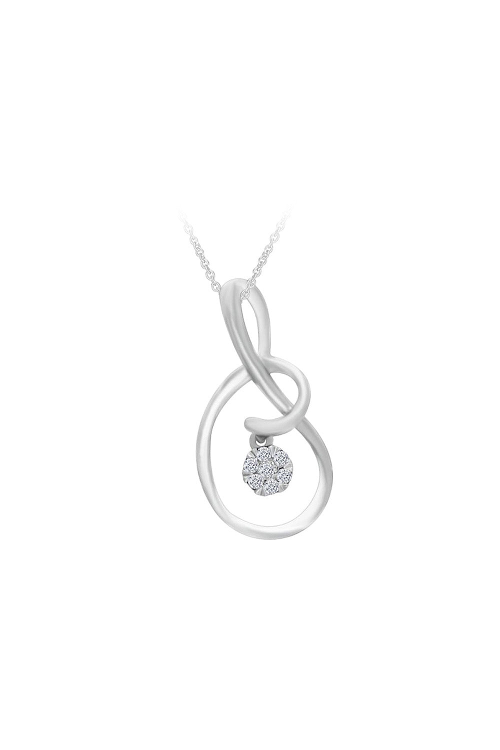 Accent Solitaire Pendant Necklace