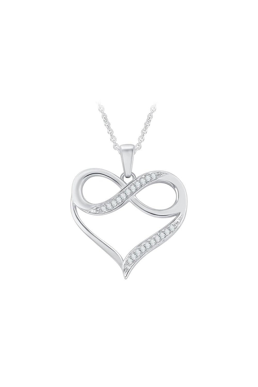 Danity Heart Infinity Pendant Necklace