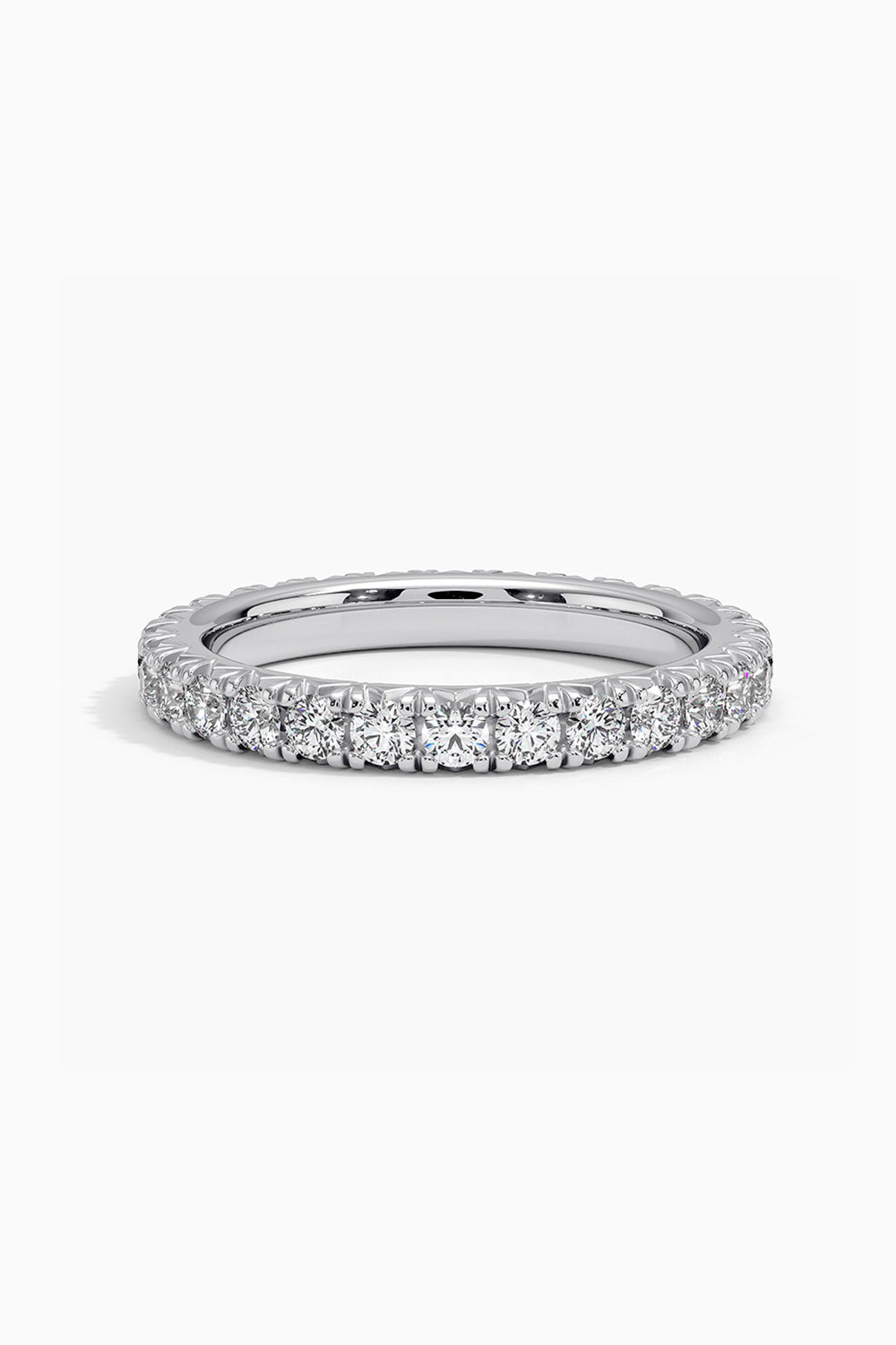 Round Moissanite Half Eternity Ring