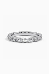 Round Moissanite Half Eternity Ring