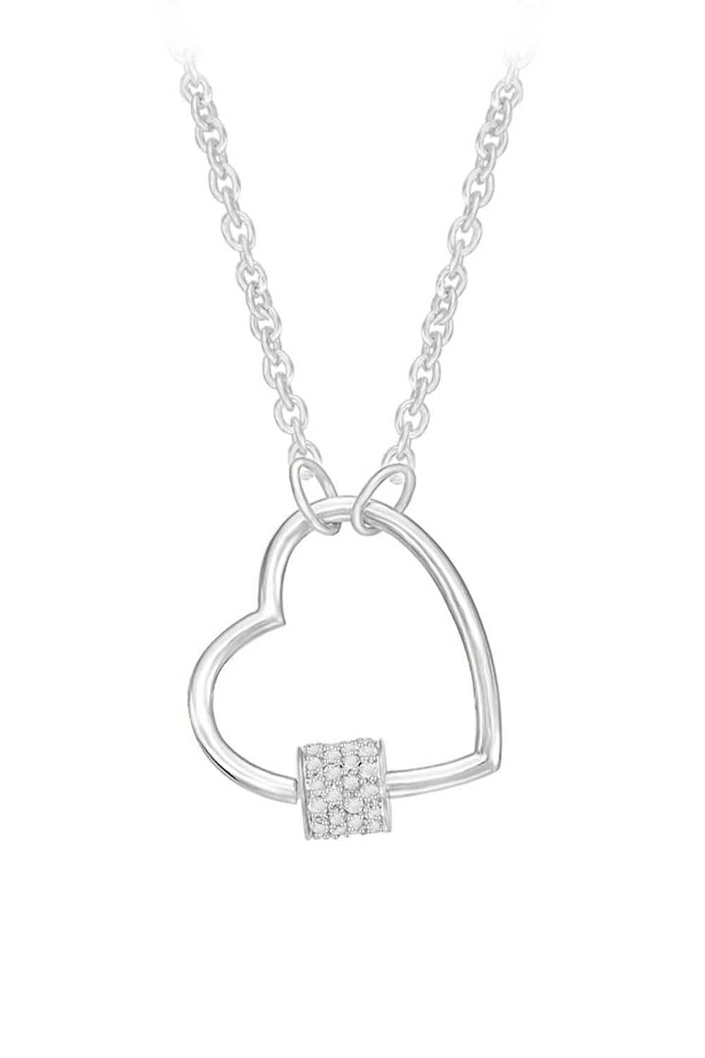 Carabiner Love Heart Pendant Necklace