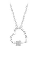 Carabiner Love Heart Pendant Necklace