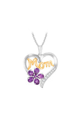 Pear Mom Love Heart Pendant Necklace