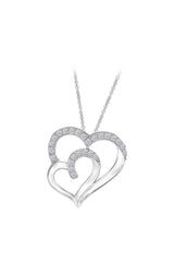 Moissanite Double Heart Pendant Necklace