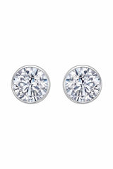 Classic Solitaire Diamond Bezel Set Stud