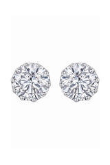 Crown Moissanite Friciton Back Stud