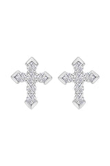 Moissanite Diamond Cross Stud