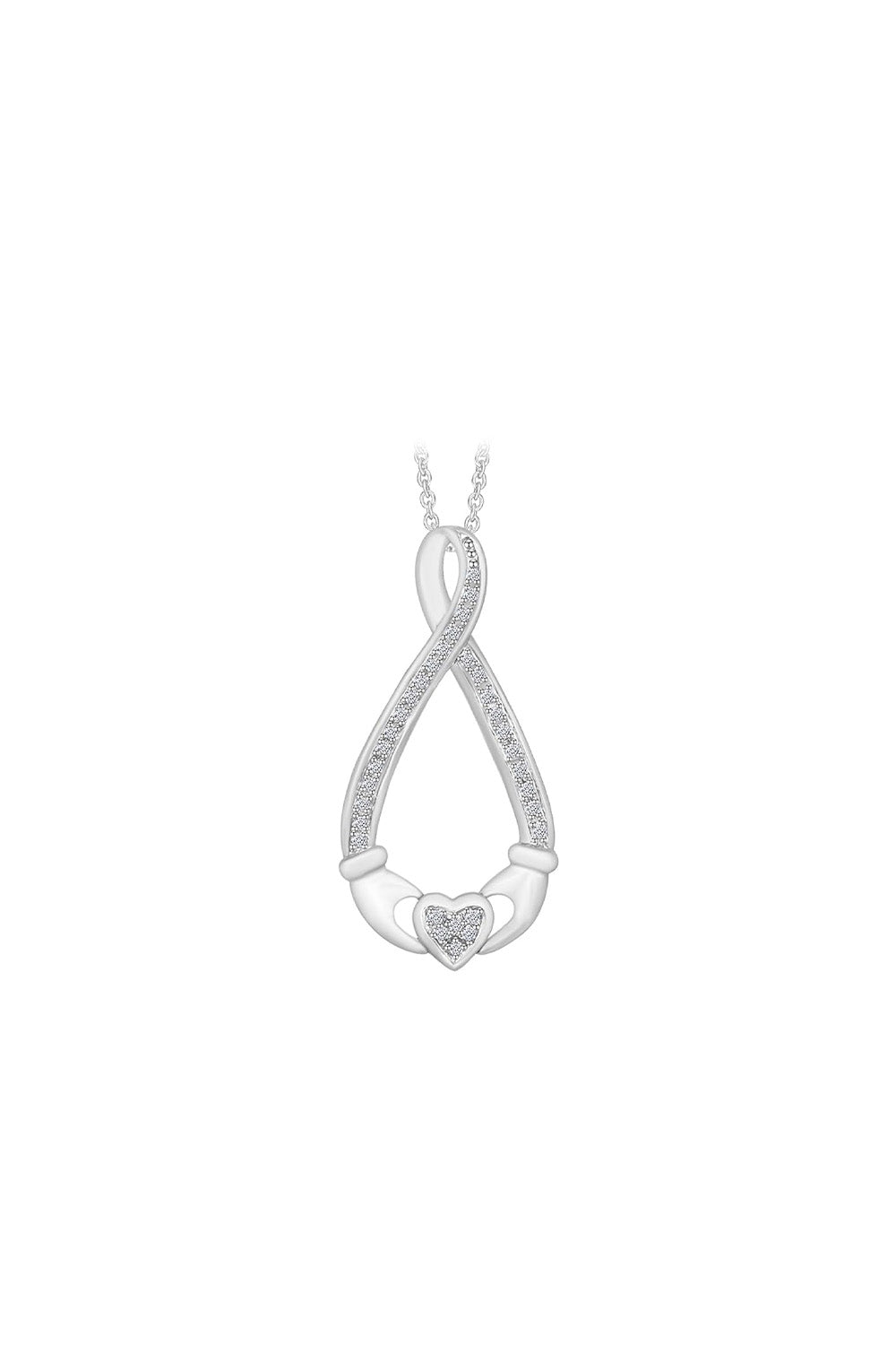 Claddagh Infinity Pendant Necklace