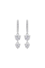 Moissanite Drop Hinged Earrings