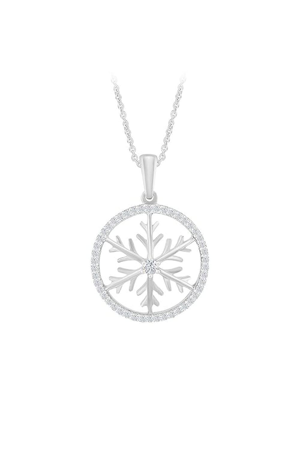 Branch Snowflake Pendant Necklace