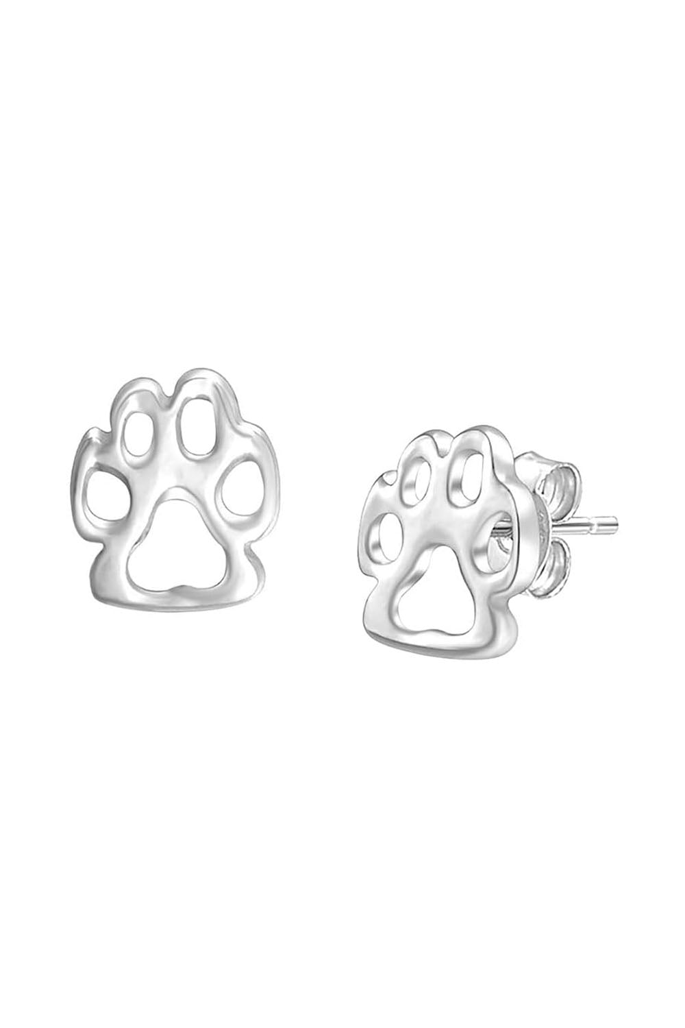 Paw Print Firction Back Stud