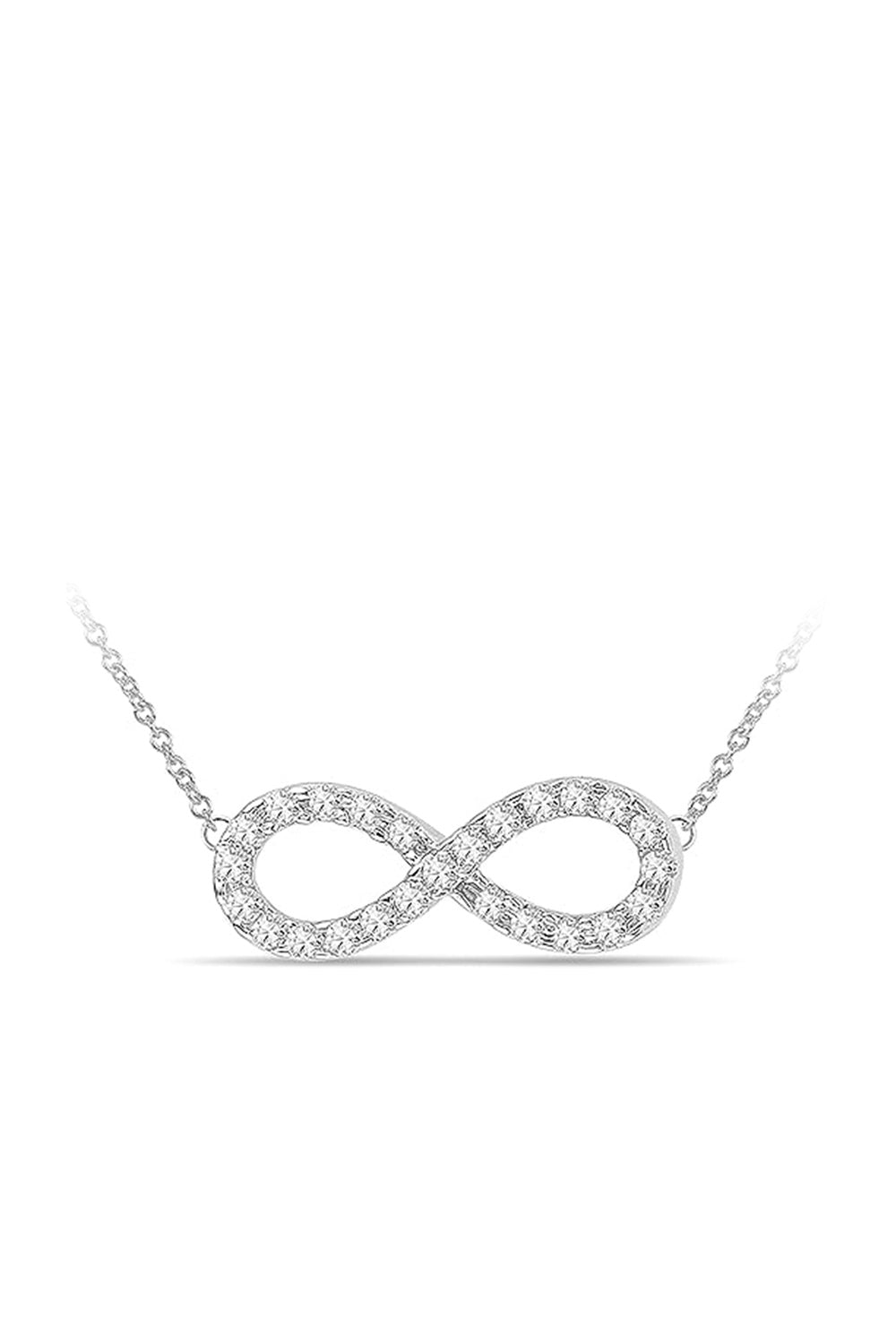 Sideways Infinity Pendant Necklace