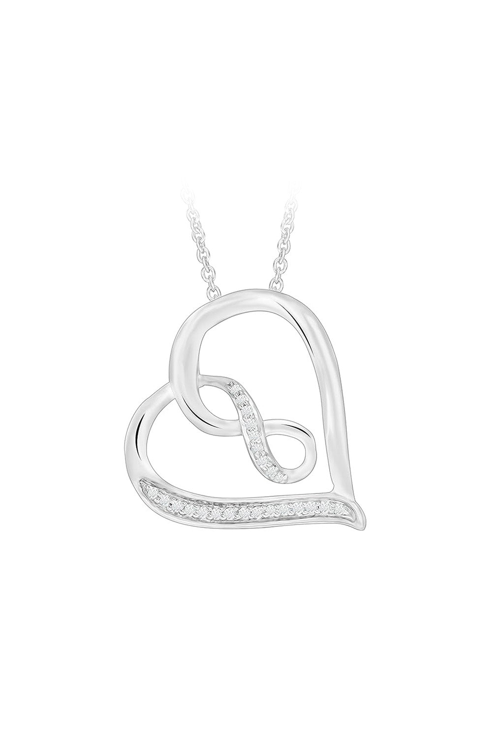 Infinity Love Heart Pendant Necklace