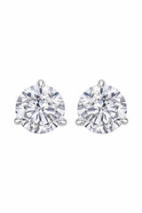 Martini Round Moissanite Solitaire Stud