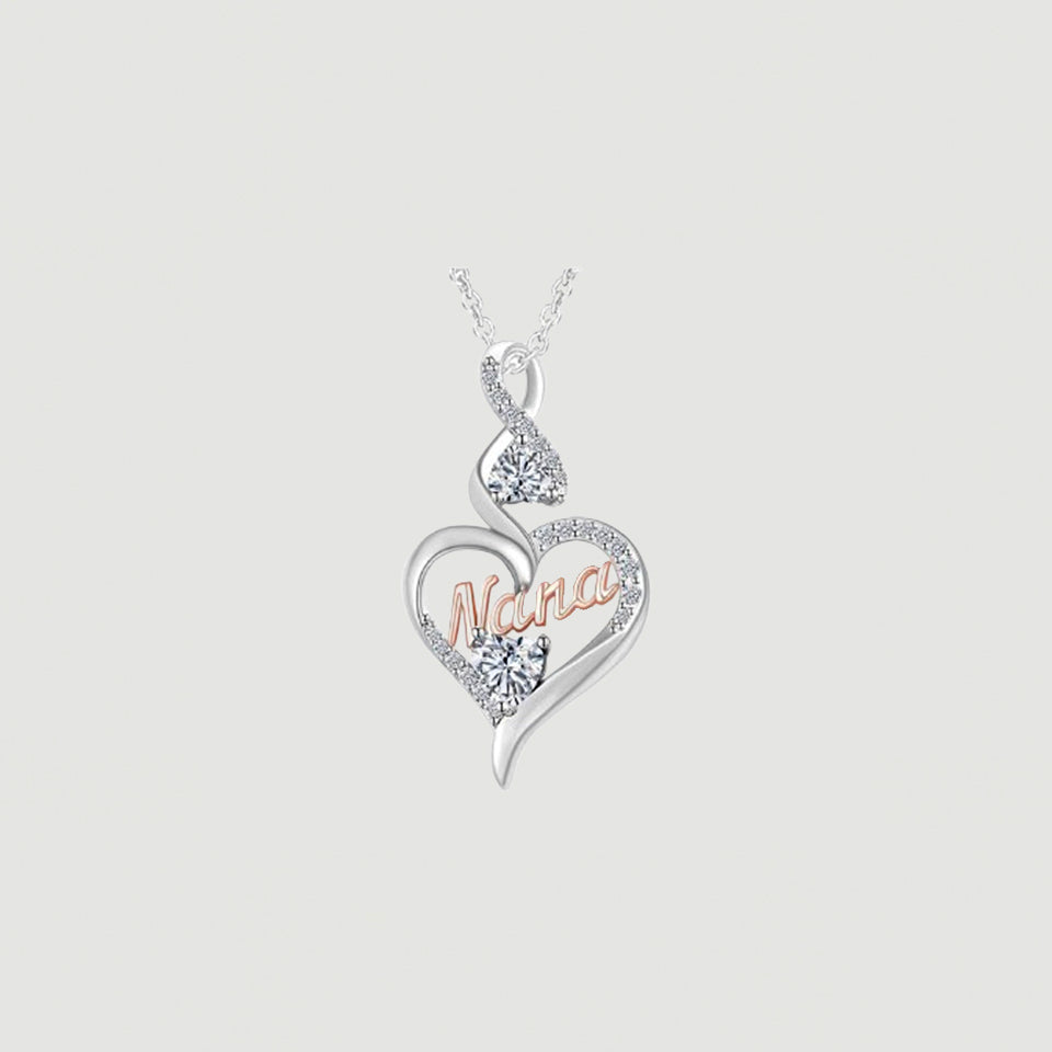 Nana Heart Infinity Pendant Neckalce