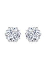 Brilliant Moissanite Diamond Solitaire Stud