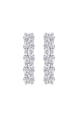 Moissanite  Diamond Huggie Hoop Earrings