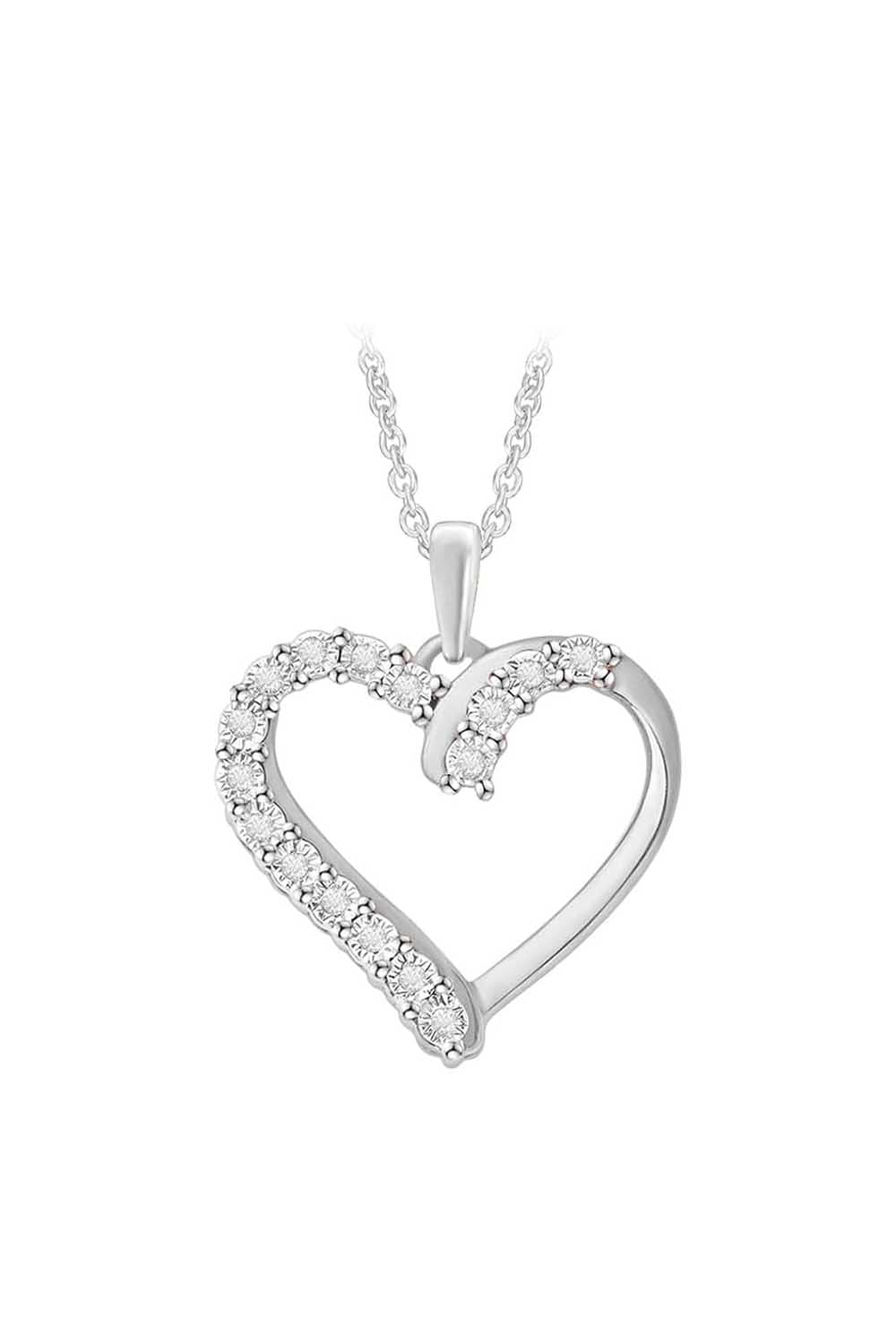 Moissanite Heart Pendant Necklace