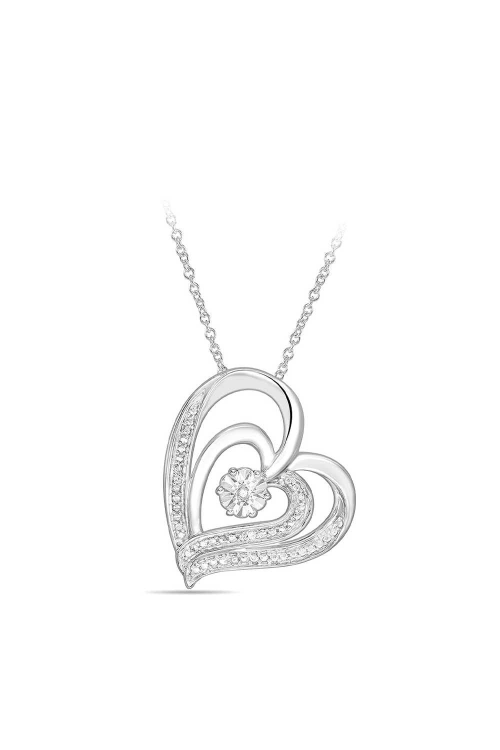 Heart in Heart Pendant Necklace