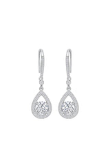 Teardrop Moissanite Drop Earrings