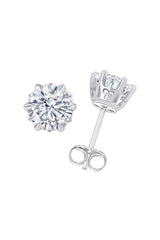 Brilliant Moissanite Diamond Solitaire Stud