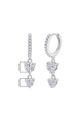 Moissanite Drop Hinged Earrings