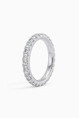 Round Moissanite Half Eternity Ring