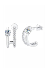 Moissanite Diamond Open Hoop Earrings